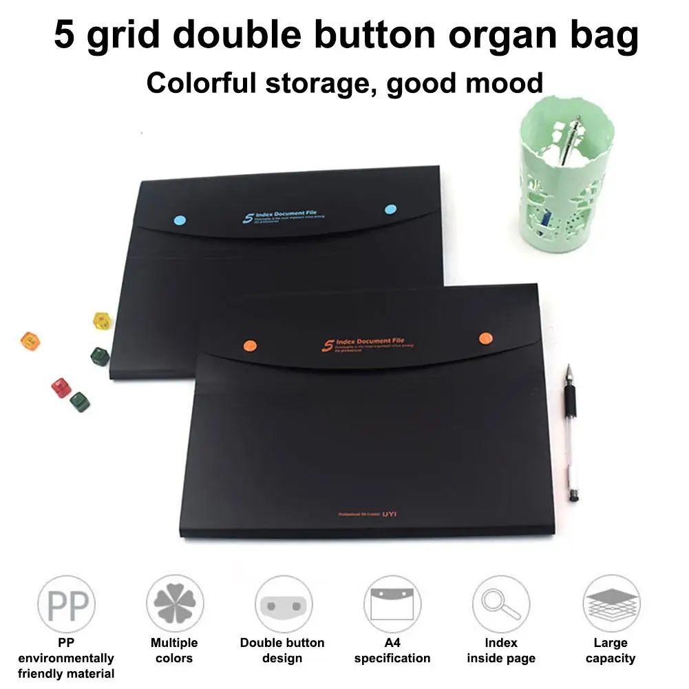 

Multi-function Folder Double Twist Expanding File Folder Student A4 Color Folder Organizer Data Multilayer Storage File Bag