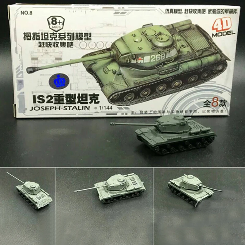 Tanie 8 sztuk zestaw plastikowy 4D zmontowany czołg Model 1144 kciuk czołg Model wojskowy zabawka wojskowy zabawkowy czołg świąteczny prezent