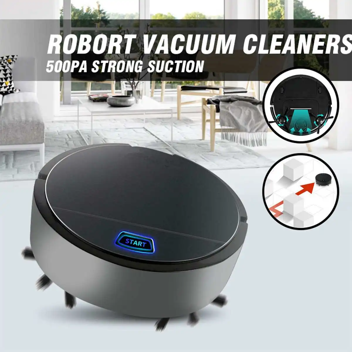 

Rechargeable Automatic Smart Robot Vacuum Cleaner Sweeping Dirt Dust Hair Household Cleaning Machine Car Vacuum Cleaner
