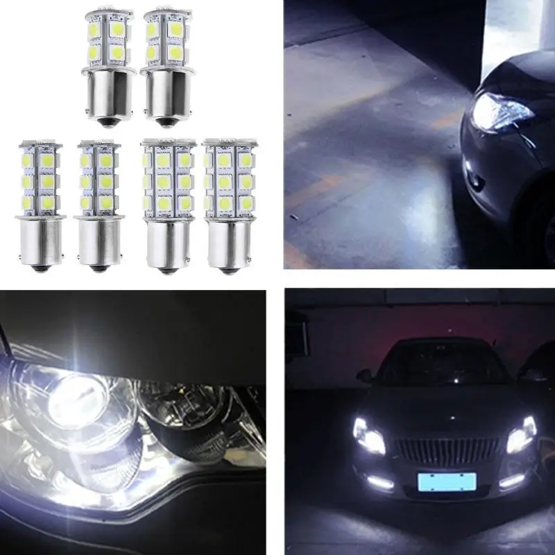 1 шт. автомобильная светодиодная лампа заднего хода 1156 5050 SMD 13 18 27|Сигнальная