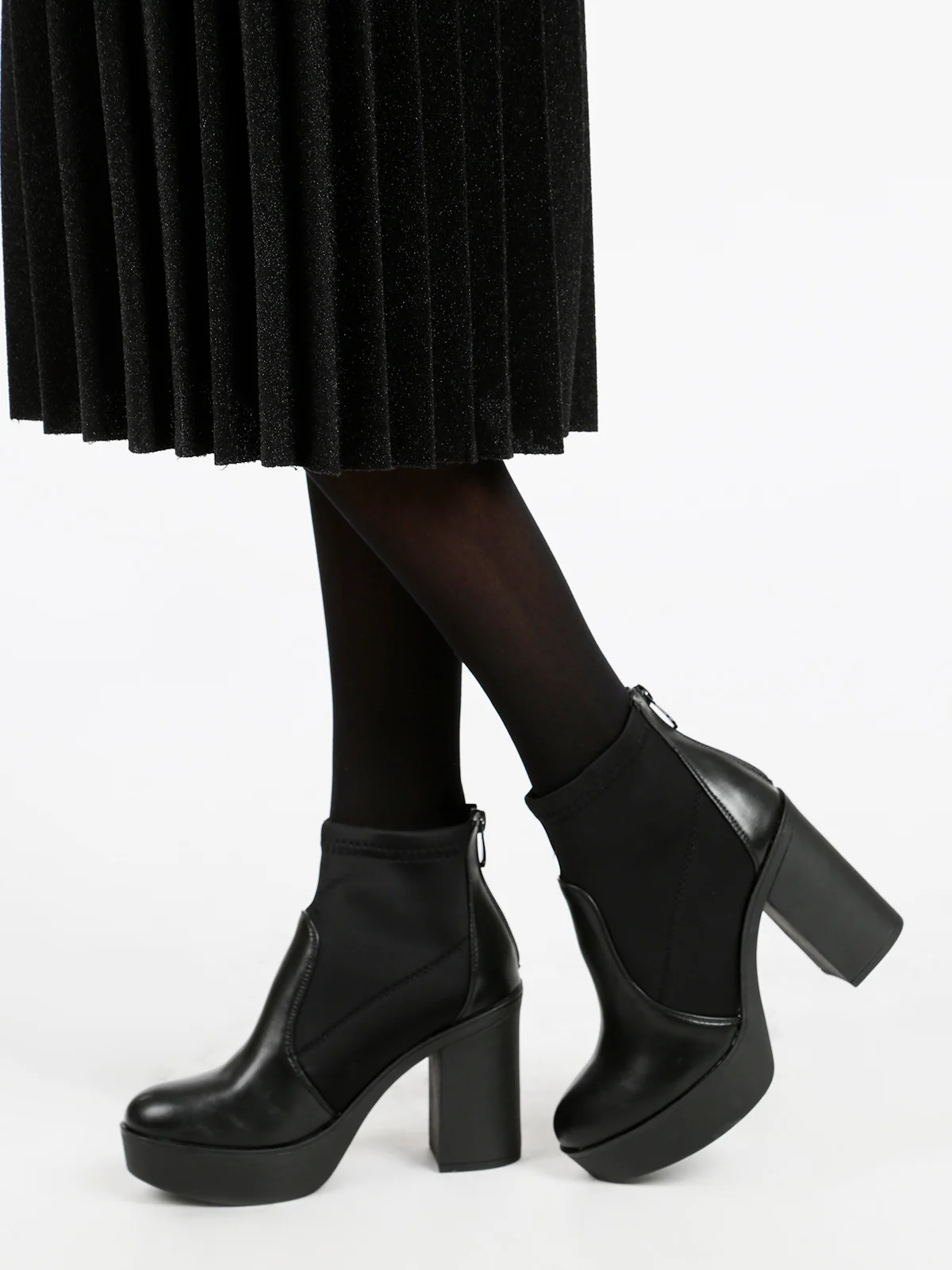 wide width high heel booties