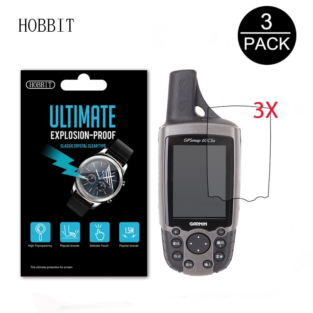 

3PACK Exploriso-Proof LCD Shield Film For Garmin GPSMAP 60 60C 60CS 60CSx 60CX Accessories Anti-Scratch Screen Protector