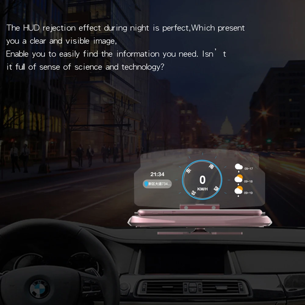 

Universal Car HUD Display Vehicle Navigation Multifunctional Folding Intelligent Phone Holder For iPhone Xiaomi Samsung