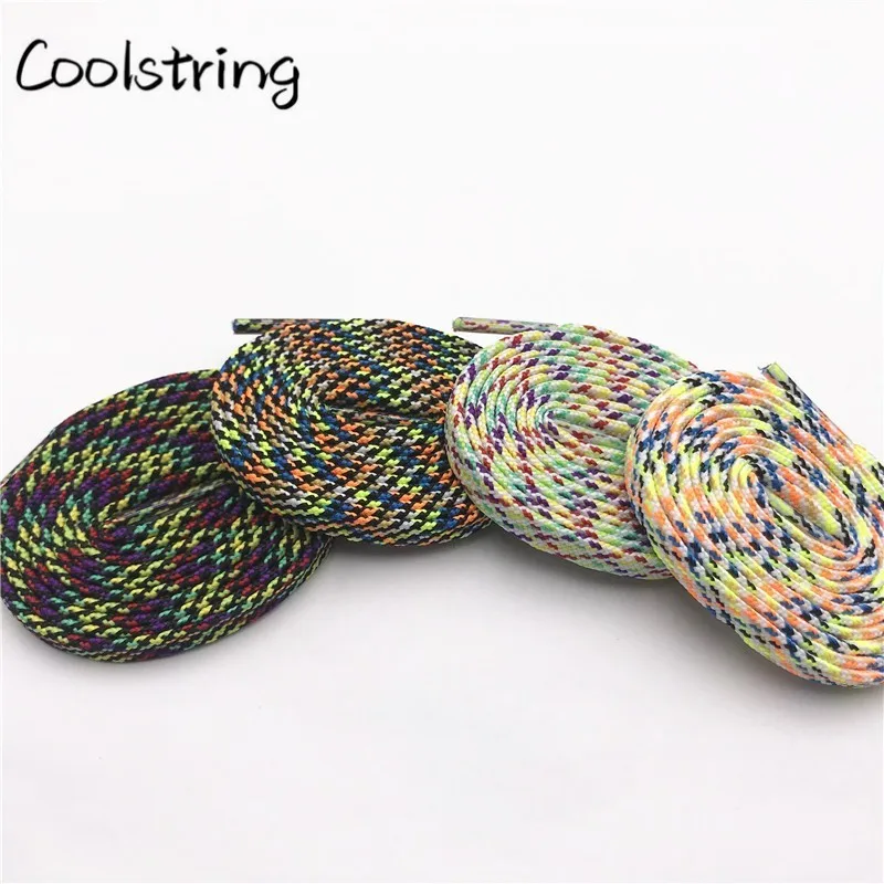 Coolstring Classic New 7mm Double Hollow Woven Lacets Women Sneaker Shoe Laces Casual Unisex Boots Shoelace Cordones Zapatilla