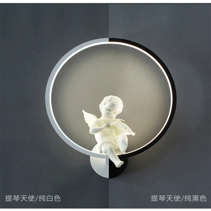 

DE.SOUL New Style Angel Lamp Originality Arts Concise Modern Bedroom Bedside A Living Room Aluminum Round Led Wall Lamp