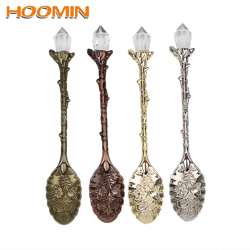 HOOMIN на высоком каблуке 11 см Длина ложки резные металлические Кофе десерт