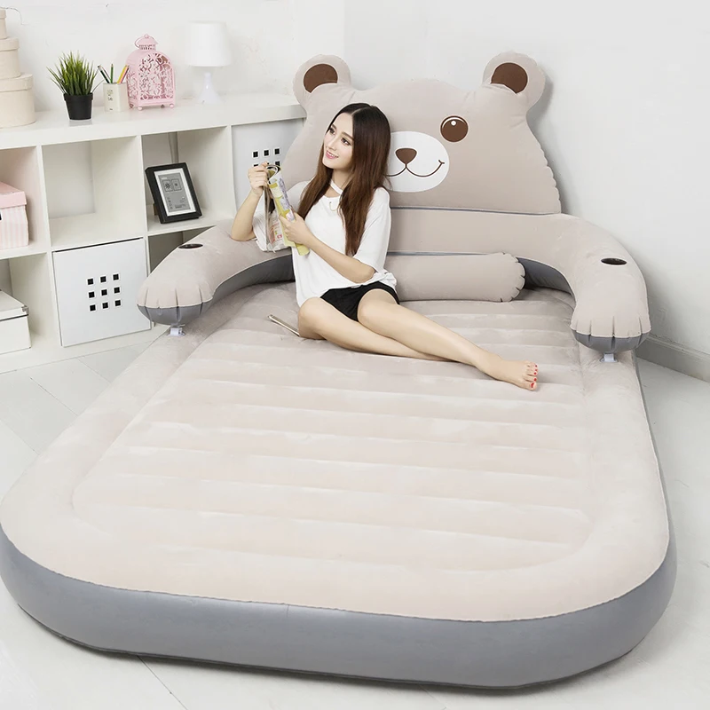 

Cartoon Inflation Bed Sofa Sheet People Double Man Totoro Air Cushion Bed Lovely Bed Punching Gas Portable Outdoors Plus CQC10