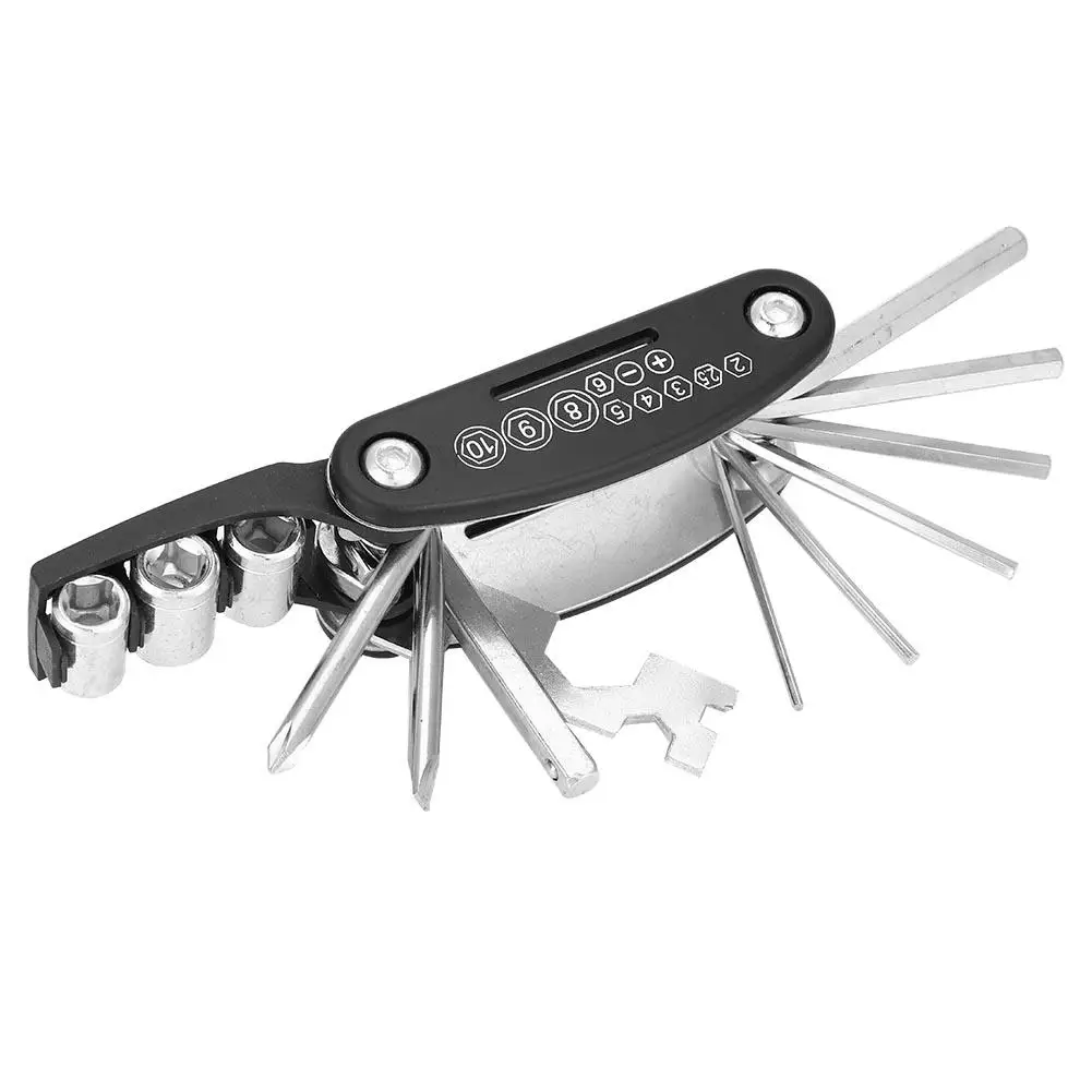 

16 in 1 Multi-function Bicycle Repair Tools Sets Bike Combination Hex Wrench + Screwdrivers Road Bike Bicycle Repairing Tool