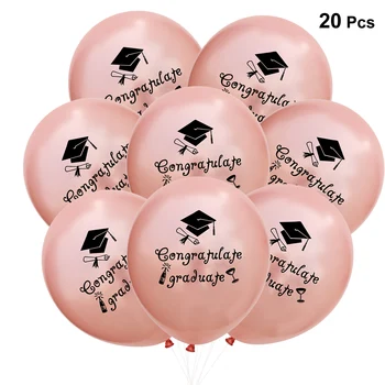

20Pcs 12Inch 2020 Graduation Balloons Inflatable Congratulate Graduate Graduation Hat Printed Balloons For Graduation Party