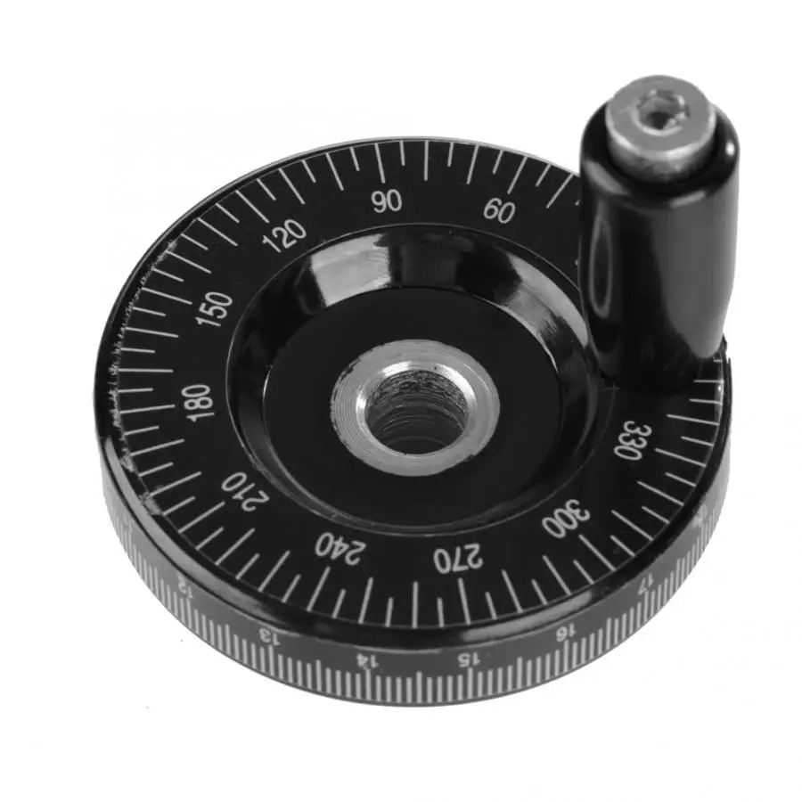 1Pcs Black 10x63mm Solid Bakelite Hand Wheel Scale Handwheel Milling Grinding Machine Lathe Broken Handwheel Replacement Parts