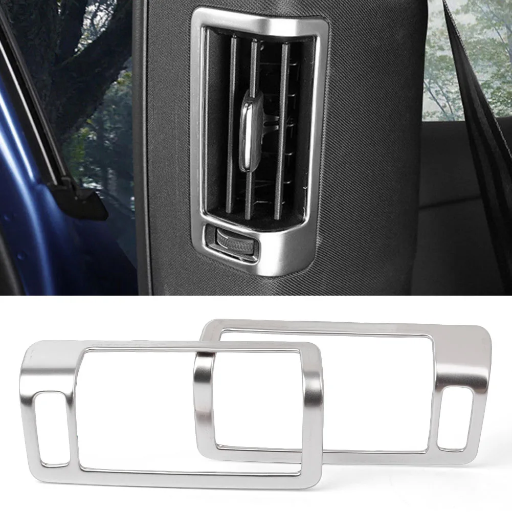 

2x Silver Interior Air Vent Outlet Cover Protector Trim Decoration For Volvo XC60 2th Generation 2018 / XC90 2015 2016 2017 2018
