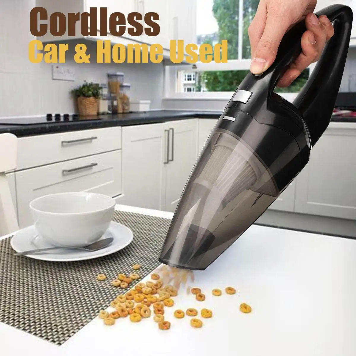 

120W Vacuum Cleaner Dust Catcher Car Home Dual Use Dry Wet Dust Dirt Cordless Handheld Dust Collector Portable Vacuum Sweeper