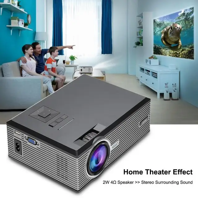 Mini Home 1080P HD Video Projector 37-130 Inch Large Screen Optical Keystone Correction Full HD Projector EU US UK AU Plug