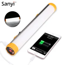 Sanyi портативный фонарь 5 режимов светодиодный ночник Палатка лампа USB перезаряжаемые фонари для походов аварийный мобильный Банк питания