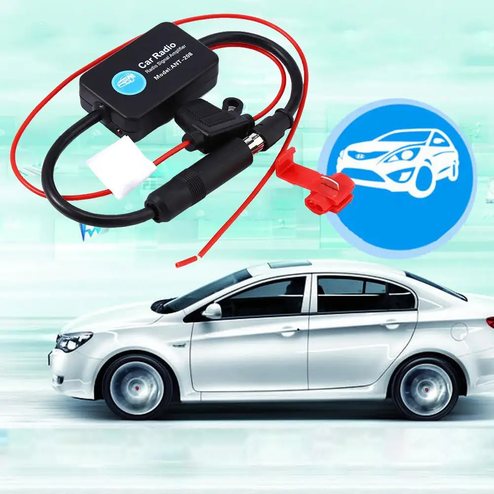 

Car FM Radio Signal Amplifier Car FM Amplifier Auto Radio Modification Tool Power Extend Antenna Cable Radio Amplifier Adapter