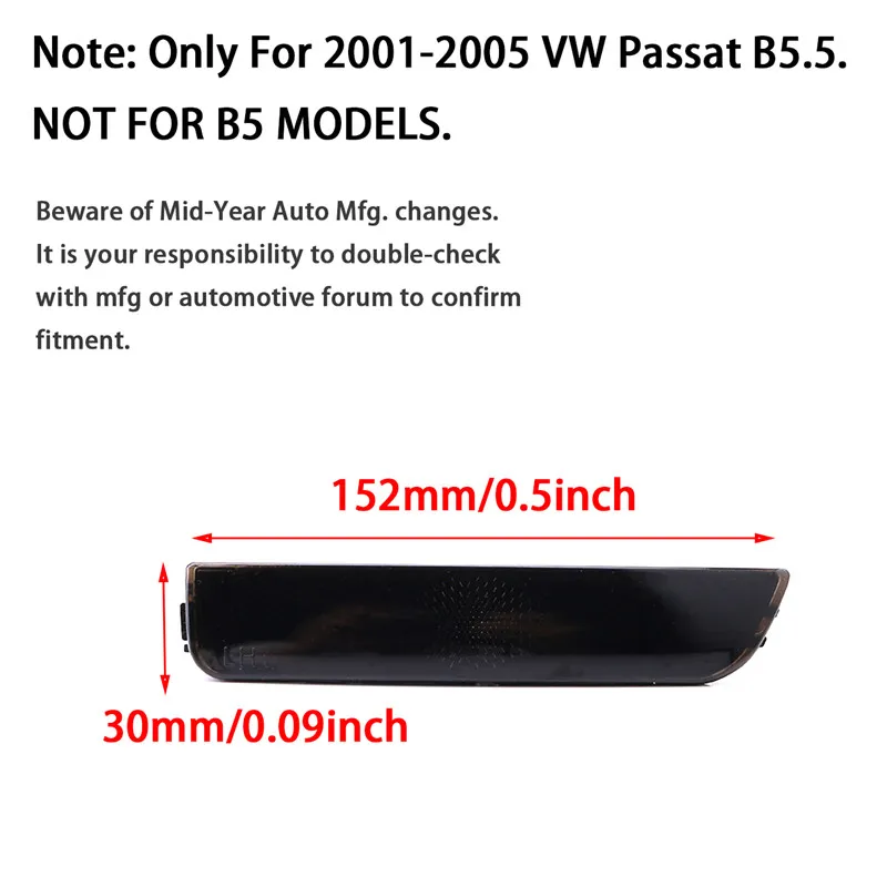 Светодиодный указатель поворота 3B0945071 левый и правый для VW Passat B5.5 2001 2002 2003 2004