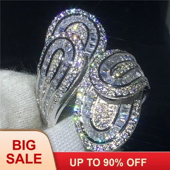 

90% Off Luxury Cross ring 925 Sterling silver T-shape AAAAA Cz Engagement wedding band ring for women Bridal Finger Jewelry