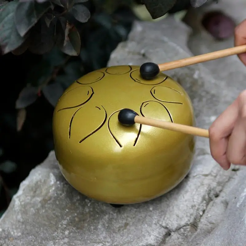 

2018 New Wireless Drum 5 Inch Mini Stainless Instrument Toys For Kids Baby Children Musical Steel Tongue Innovative Empty Drum