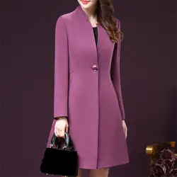 Корейский стиль зима для женщин ветровка пальто для будущих мам длинные элегантные тонкий офис ПР куртка модная женская одежда 4Xl