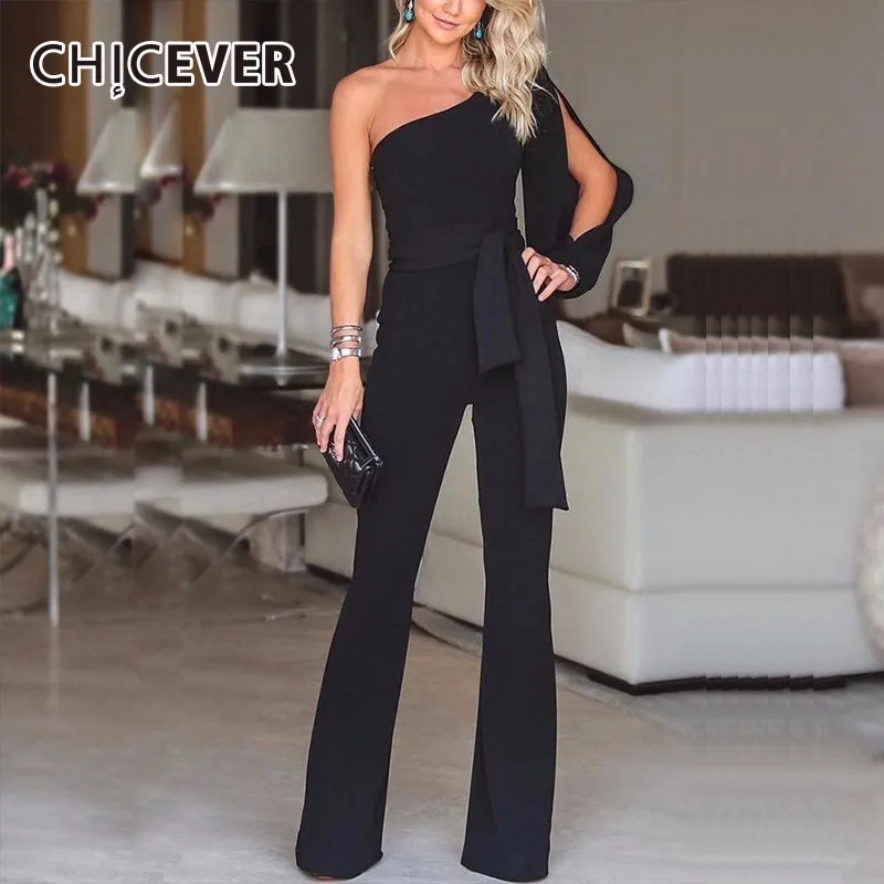 Женский комбинезон CHICEVER свободный облегающий прямой большого размера с