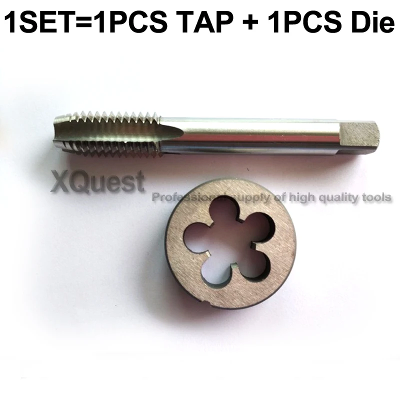 2pcs HSS Metric thread tap and die set M12 M13 M14 M15 M16 M17 M18 M20 Round dies Fine Screw taps suit M4 M5 M6 M7 M8 M9 M10 M11