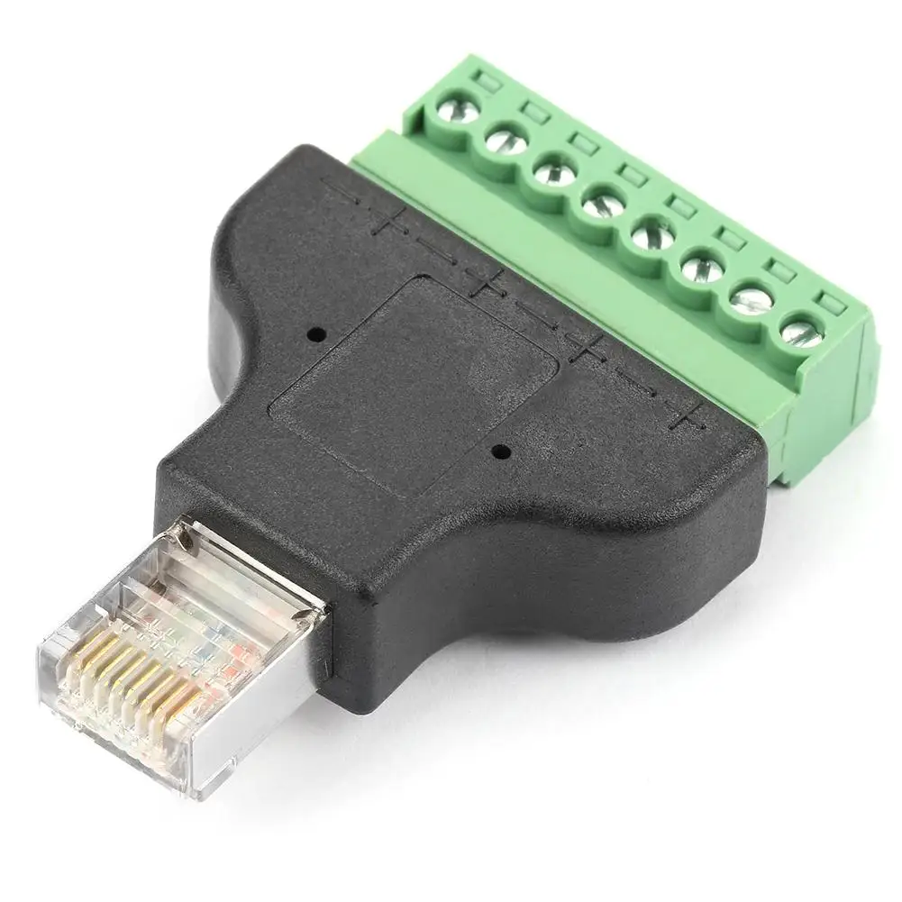 1 шт. 8P8C Ethernet стандартный штекер терминал 8 контактный цифровой адаптер Коннектор