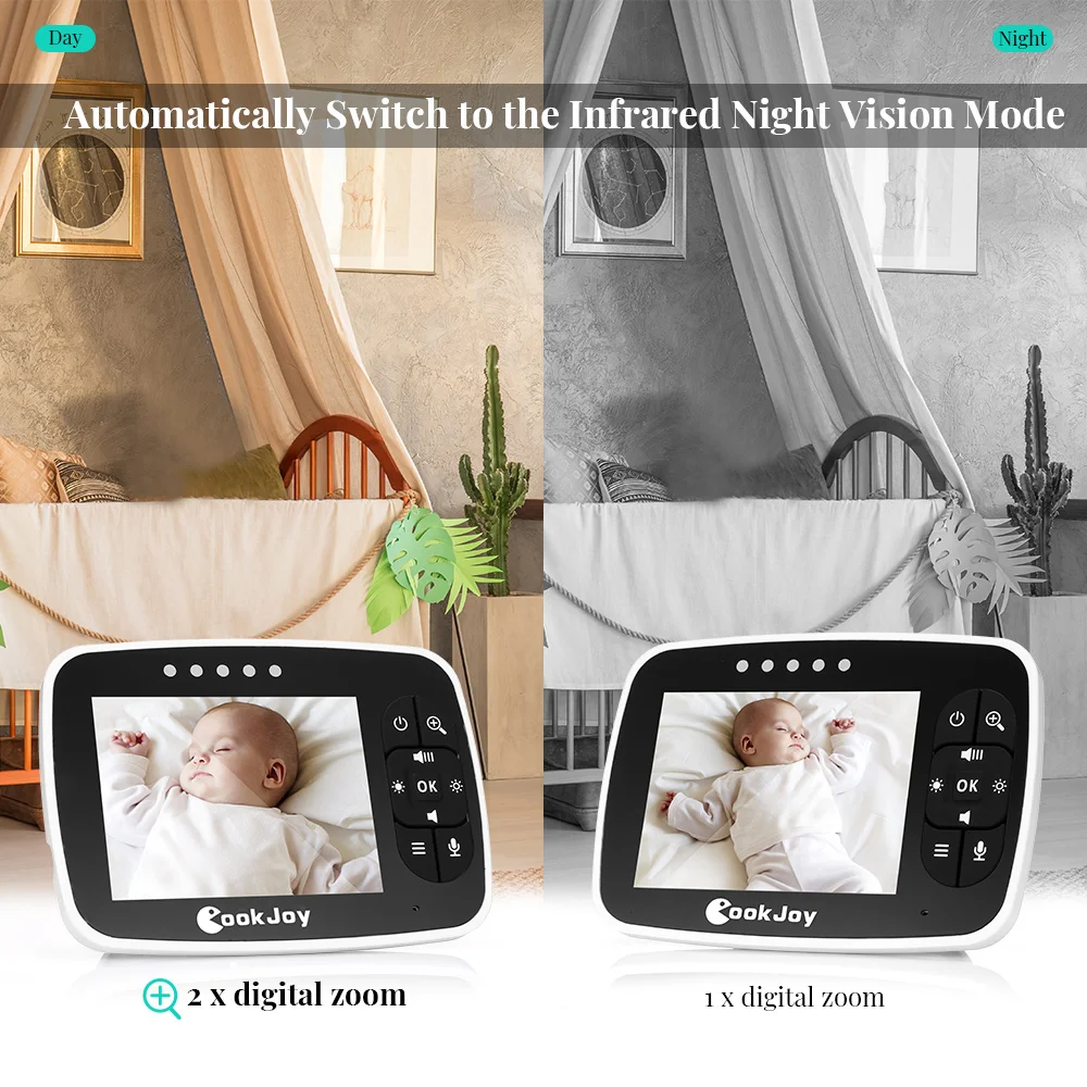 FIMEI COOKJOY SM35RX Детские спальные мониторы 2 4 ГГц 3 5 дюймов температура с ЖК дисплей