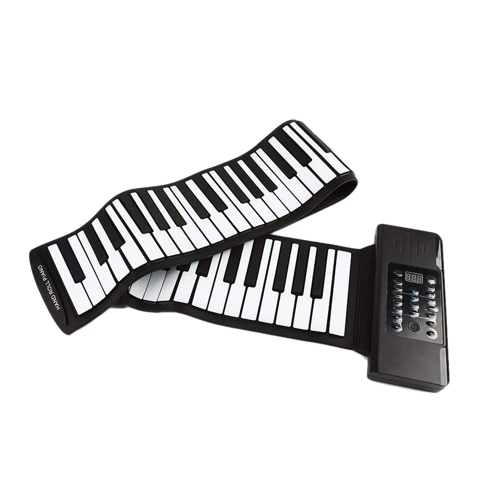 HOT-Electric Roll Piano Portable Folding 88 Key Flexible Soft Silicone Electronic Music Keyboard Piano Usb Speaker Us Plug