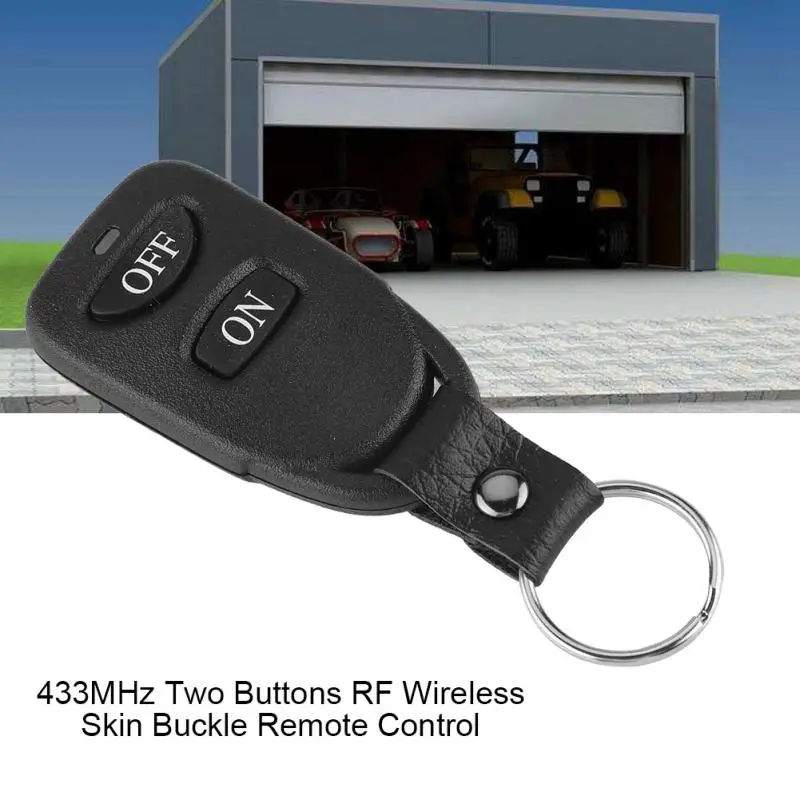 

433MHz Two Buttons RF Wireless Skin Buckle Learning Code Remote Control Transmitter For Controlling Garage Doors Other Equipment