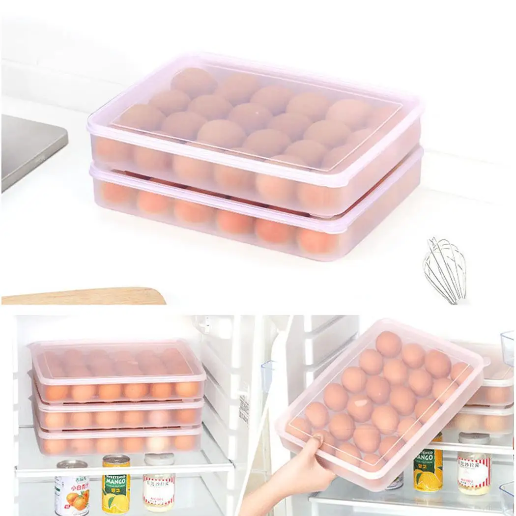 

Box storage Solid Box Kitchen Storage Egg Dumpling finishing Food Storage refrigeration Box Transparent Refrigerator