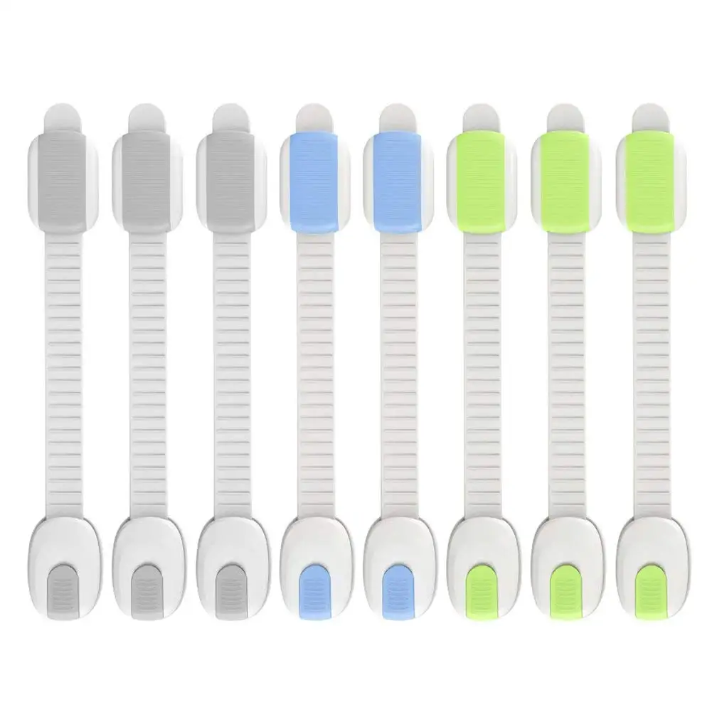 

Child Safety Locks 8 Packets Of Adjustable Safety Straps For Baby Safety Closets, Easy To Install By
