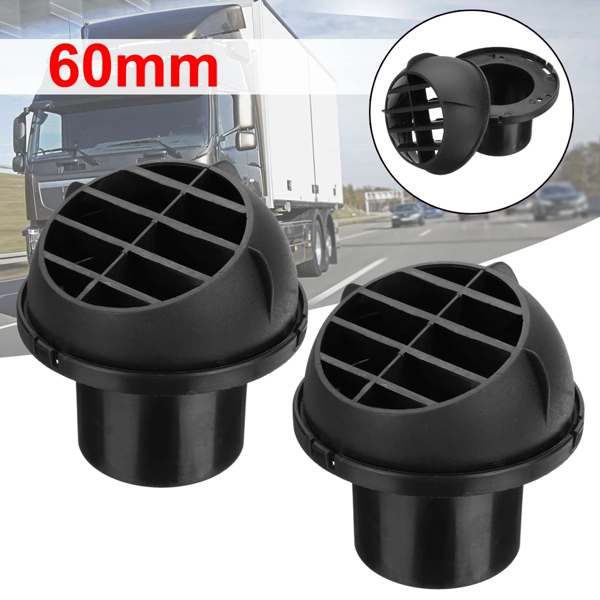 

Pair Car 60mm Heater Duct Warm Air Vent Outlet Net Cover For Eberspacher//Propex