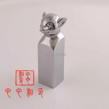 

Chinese Style Chrome Plated Personality Stamp with Gift Box Seal Stamps for Scrapbooking Valentine's Day Gift