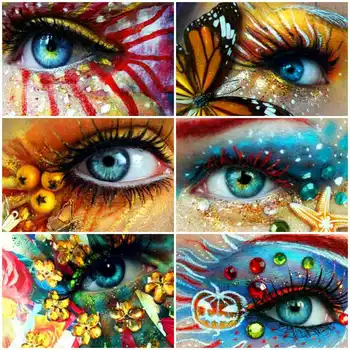 

Fezrgea 5d Diamond Painting Full Drill Round Cartoon Diamond Embroidery Nature Eye Diamond Mosaic Sale Hobby And Handicraft