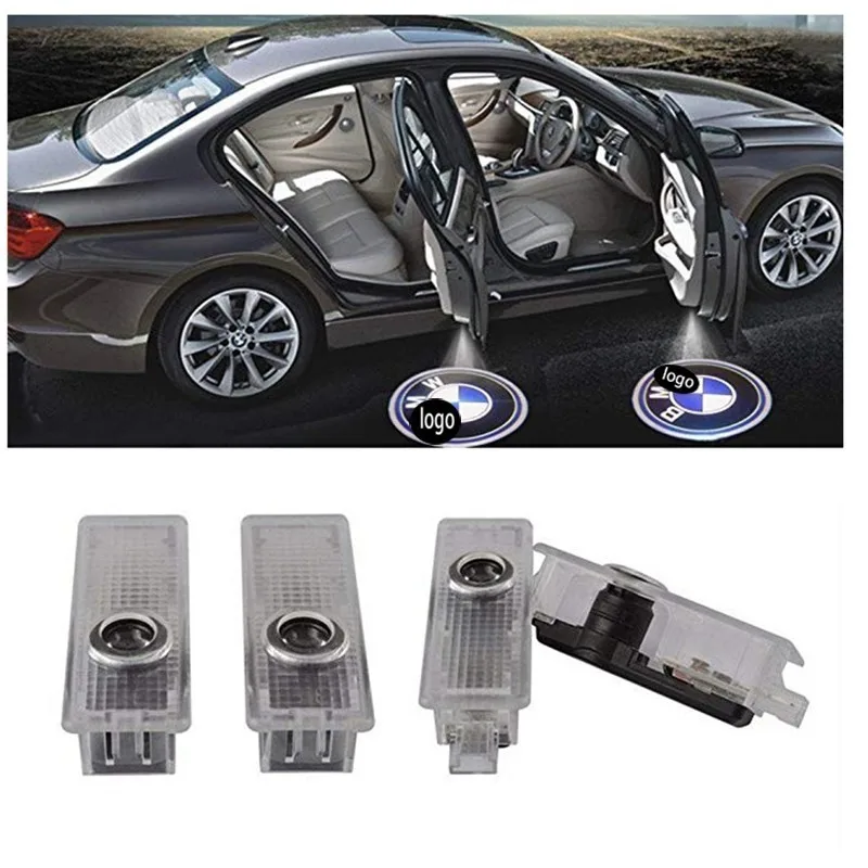 

4X Easy Installation Car Door Welcome light 12V LED Logo Projector Ghost Shadow Lights for BMW X1 X3 E63 GT (suitable for BMW