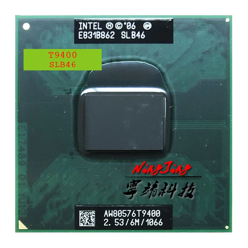 Intel Core 2 Duo T9400 SLB46 SLAYY 2.5 GHz Dual-Core Dual-Thread CPU Processor 6M 35W Socket P cpu for sale