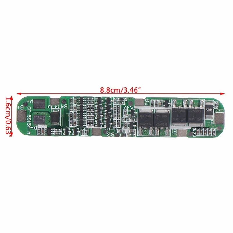 5S 15A 18,5 V литий-ионная батарея 18650 зарядное устройство Защитная плата Bms Pcb модуль для солнечных батарей/освещения