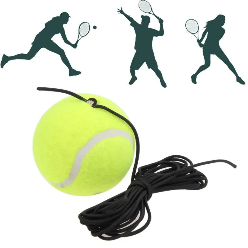 

Racquet Sports Portable Tennis Trainer Replacement Tennis Ball with String Rubber Woolen Training Tennis Ball New