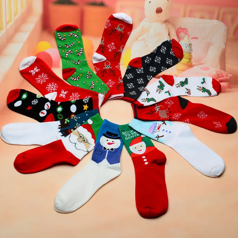 Для мужчин носки для девочек модные симпатичный мультяшный Олень Снежинки Снеговик Олень алмаз Рождество Harajuku Хип Хоп Happy Street Стиль