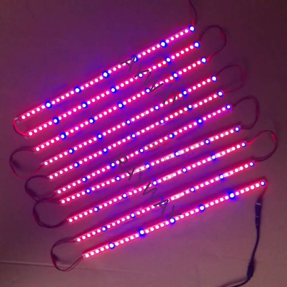 10PCS 50CM SMD5730 Red:Blue 5:1 LED Plant Grow Rigid Strip High brightness Hydroponic Bar Light Kit DC12V IP20/IP65