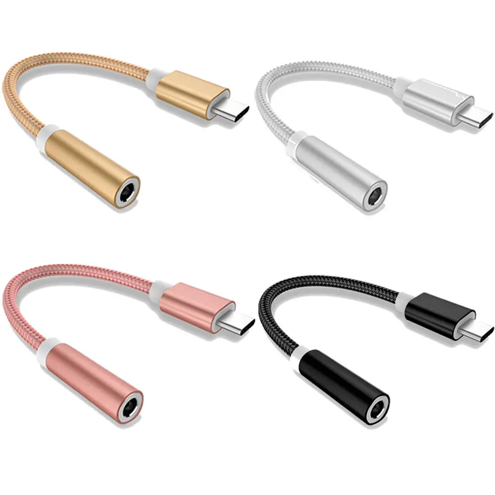 

Type-C USB Converter to 3.5mm Stereo Audio Aux Femal Adapter Headphone Cable