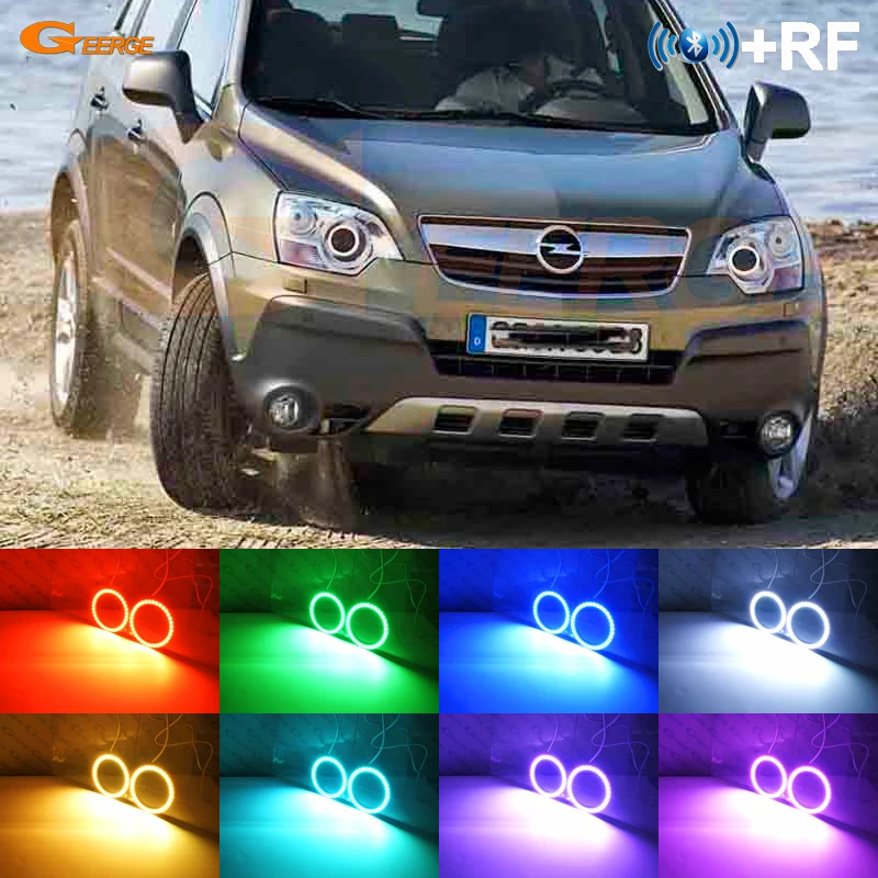 Для Opel Antara 2006 2007 2008 2009 2010 ксеноновая фара отличный RF Bluetooth контроллер многоцветный RGB комплект светодиодов «глаза ангела»