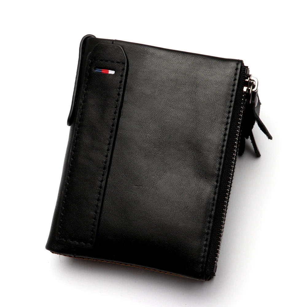 

Men's Anti-Theft Brush Anti-Rfid Men's Wallet Multi-Function Men's Vertical Wallet First Layer Cowhide Wallet Men