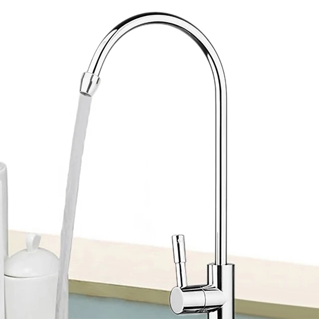 Special Offers Stainless Steel Drinking RO Water Filter Faucet 1/4" 360 Degree Rotation Design Fit Kitchen Sink