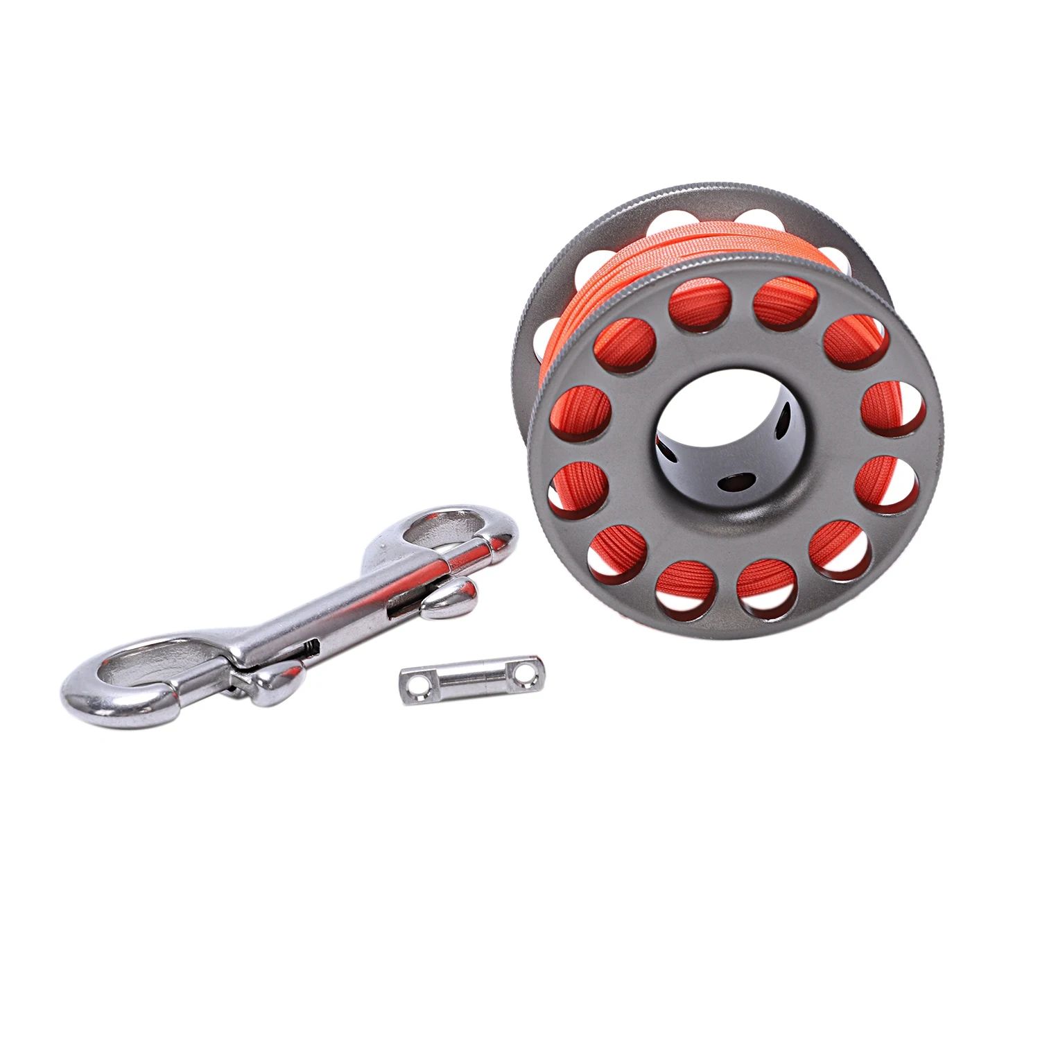 الألومنيوم الاصبع بكرة 30 M المقود الغوص لفائف مع المفاجئة حلقة تثبيت بكلاب للغوص الغوص تحت الماء الألومنيوم الاصبع بكرة 30 M المقود الغوص لفائف مع المفاجئة حلقة تثبيت بكلاب للغوص الغوص تحت الماء