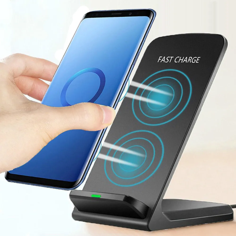 

suqy Fast Qi Wireless 10w Charger For Samsung Galaxy Note 9 S9 s8 s7 Fast Charging Stand For Iphone 7 8 X Power Adapter Charger