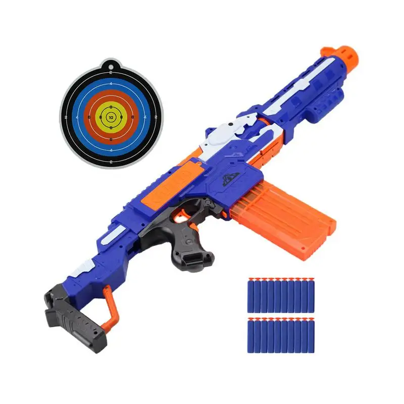 

Motorized Blaster With Target Electric Soft Bullet Safety Child Toy Soft Bullet Pistol Long Range Parent-Child Soft Bullet Pisto
