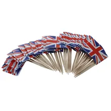 Коктейльные палочки с флагом Юнион Джек-50 шт. в упаковке-идеально подходит для вечеринок, барбекю Queens Jubilee