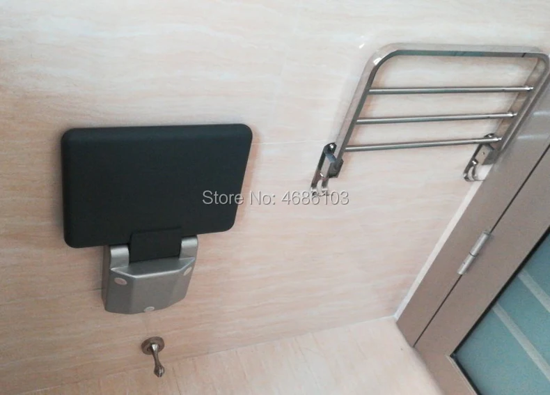 

Safety Bathroom Folding shower seat bathroom shower seat Wall Mounted Relaxation Shower Chair Wall Stand Chair Aluminum Alloy