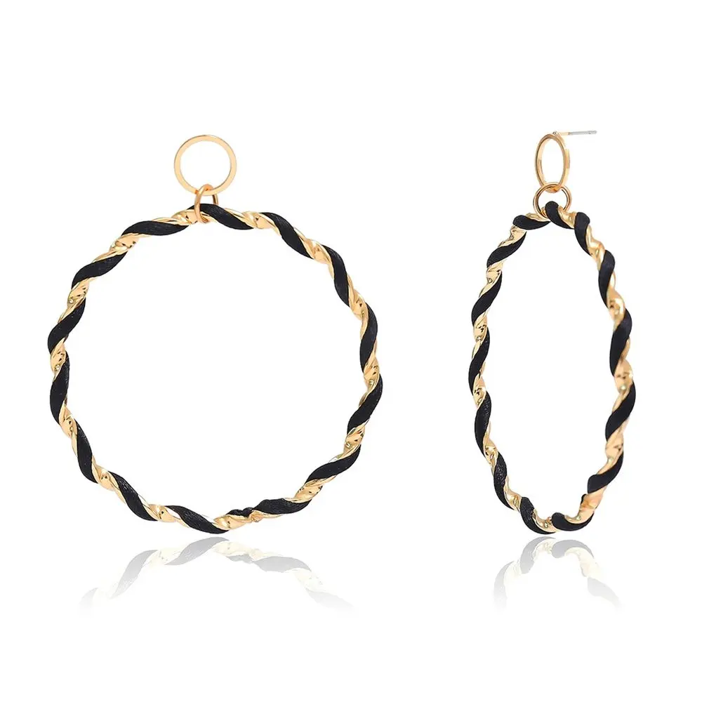 

Spiral Design Big Hoop Earrings Sexy Earrings Accessories Fashion Exaggerated Hoop Ear Loop Smooth Circle for Women Jewelry
